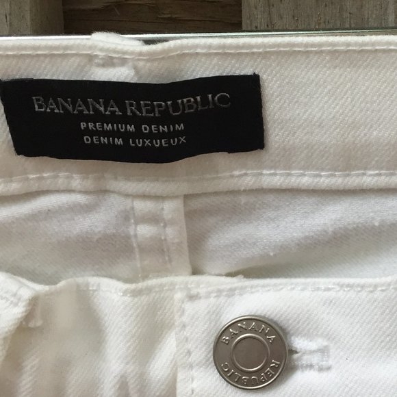 NWT Banana Republic skinny white jeans - size 25P - Picture 4 of 9